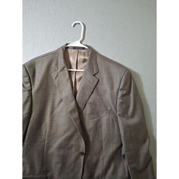 Daniel Cremieux Signature Loro Piana Italy Blazer 48R Dean Taupe Gray Wool Check - Picture 2 of 13